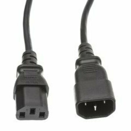 SWE-TECH 3C Computer / Monitor Power Extension Cord, Black, C13 to C14, 10 Amp, 25 foot FWT10W1-02225